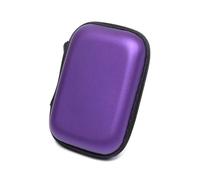 UYFRD 2 mini borsa portatile per auricolari, portamonete, custodia per schede di memoria, organizer per cavi, accessori per cuffie, Viola, Taglia unica