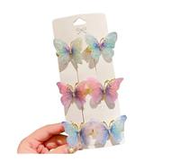 UYFRD 24-6 forcine colorate a forma di farfalla per ragazze, fermagli per capelli da donna, ornamento per capelli arcobaleno, accessori per capelli alla moda (stile E, 24 pezzi)