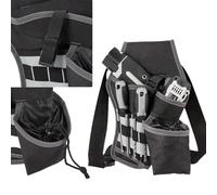 UYFRD 5 specifiche Borsa da cintura per attrezzi su un lato, per elettricisti, falegnami e costruttori, struttura in tela resistente, nero (1 pezzo)