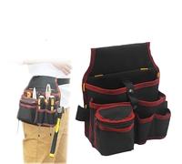 UYFRD Borsa multifunzione per attrezzi da cintura, per elettricisti, trapano, cacciavite, attrezzi hardware (nero rosso)