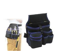 UYFRD Borsa multifunzione per attrezzi da cintura, per elettricisti, trapano, cacciavite, attrezzi hardware (nero blu)