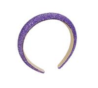 UYFRD Cerchietto per capelli con gemme lampeggianti, accessorio per capelli alla moda, da donna, con diamanti e tesa larga (viola)
