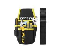 UYFRD Cintura porta attrezzi con 8 tasche interne, organizer per elettricisti, borsa da cintura per attrezzi, trapani, cacciaviti (senza attrezzi, giallo)