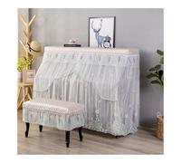 UYFRD Copertura protettiva per pianoforte verticale in pizzo semplice, tutto incluso, antipolvere, copertura protettiva (01, pianoforte - sgabello singolo)