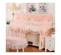 UYFRD Copertura protettiva per pianoforte verticale in pizzo semplice, tutto incluso, antipolvere, copertura protettiva (12, pianoforte - sgabello singolo)