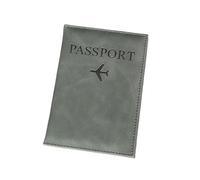 UYFRD Custodia per passaporto con mappa del mondo, stampa a caldo, semplice aereo, per donne e uomini, regalo di nozze alla moda, C Grigio, Taglia unica