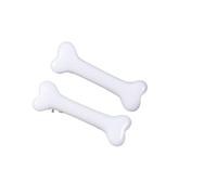 UYFRD Fermagli per capelli alla moda, 2 pezzi, da donna, decorazione per capelli a forma di osso di cane, grazioso fermaglio per capelli (bianco)