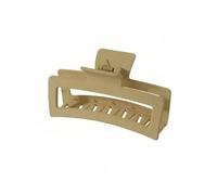 UYFRD Fermaglio per capelli a forma di squalo, alla moda, oversize, quadrato, satinato, 13 cm, accessorio per capelli, adatto per donne e ragazze (cachi)