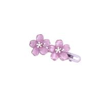 UYFRD Fermaglio per capelli con fiori di ciliegio trasparente per bambina, con fermaglio in pizzo blu e rosa, fermaglio per capelli da donna a forma di becco d'anatra (viola)