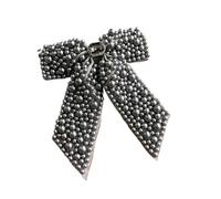 UYFRD Fermaglio per capelli con perle e fiocco, da donna, alla moda, Y2K, accessori per capelli (3)
