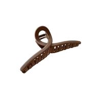 UYFRD Fermaglio per capelli da donna, grande, opaco, alla moda, francese, elegante, grande, accessorio per capelli coreano (marrone scuro)