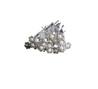 UYFRD Forchetta per capelli in metallo a forma di U, elegante forcina per capelli da sposa con perle e cristalli, per donne, accessori per gioielli, 20 pezzi (20 perni)