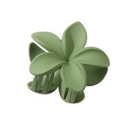 UYFRD Forcine per capelli da donna, 4 pezzi, 8 cm, grandi, perlescenti, sfumate, in acrilico, a forma di fiore di plumeria, accessorio per capelli da donna (verde satinato)