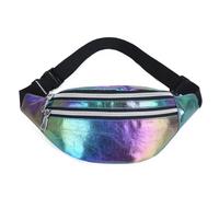 UYFRD Marsupio con ologramma Laser PU Beach Travel Banana Hip Bum Zip Marsupi da donna cintura per ragazze, Colorato, Taglia unica