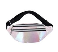 UYFRD Marsupio con ologramma Laser PU Beach Travel Banana Hip Bum Zip Marsupi da donna cintura per ragazze, rosa, Taglia unica