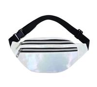UYFRD Marsupio con ologramma Laser PU Beach Travel Banana Hip Bum Zip Marsupi da donna cintura per ragazze, bianco, Taglia unica