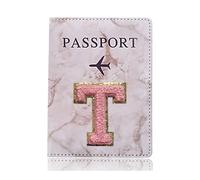 UYFRD Moda Passaporto Copertura Protettiva Ricamo Lettera Modello Viaggio Passaporto Titolare Del Raccoglitore Regalo PU Custodia In Pelle Cover, A 1483 (T), Taglia unica
