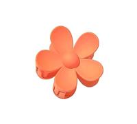 UYFRD Molletta per capelli a forma di fiore, 7 cm, tinta unita, satinata, per donne e ragazze, forcina per capelli, a forma di squalo, accessori per capelli (arancione)