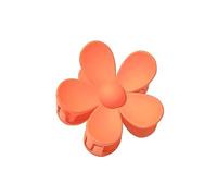UYFRD Molletta per capelli a forma di fiore, 7 cm, tinta unita, satinata, per donne e ragazze, forcina per capelli, a forma di squalo, accessori per capelli (arancione)