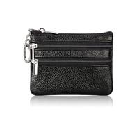 UYFRD Portamonete in pelle PU 2024 nuovo con portachiavi impermeabile tasca borsa cerniera resistente all'usura porta carte di credito maschio, Nero , Taglia unica