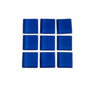 UYFRD Sottobicchiere quadrato in ceramica a reticolo colorato, realizzato a mano, isolante, per asciugare i piatti da tavola (2 pezzi) (blu)