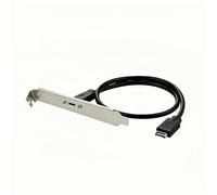 UYGHHK Cavo di prolunga USB 3.2 Gen 2x2 20Gbps da tipo E a USB-C con staffa PCIe, converte l'intestazione interna di tipo E in porta USB-C posteriore per PC desktop, 50 cm