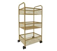 UYHBCNQD Carrello da parrucchiere, carrello da salone a 3 livelli, supporto in metallo, carrello da forno, protezione rete, carrello da salone con ruota, salone per risparmiare spazio