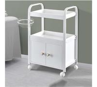 UYHBCNQD Carrello da parrucchiere, carrello da salone, in acciaio al carbonio, carrello da salone, carrello da salone a 2 strati, carrello in legno massiccio con ruote, per risparmiare spazio