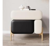 UYHBCNQD Comodino di lusso leggero unico in legno massello comodini 3 cassetti comodino armadio creativo comodino chic comò 50x40x50cm