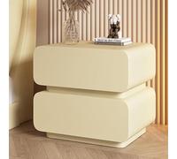 UYHBCNQD Comodino in legno massello, tavolino moderno con 2 cassetti, cassettiera, comodino