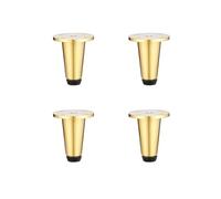 UYHBCNQD Gambe di ricambio in ottone Set 4 pezzi Gambe for mobili Mobili in metallo Piedino imbottito Divano Tavolo Piedi Letto Gambe di supporto Gambe for panca Fai da te(10cm/3.94in)