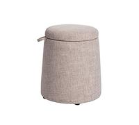 UYHBCNQD Poggiapiedi da scrivania, ottomano rotondo trapuntato, con coperchio rimovibile, poggiapiedi ottomano, sgabello ottomano per casa, soggiorno e camera da letto, facile da spostare