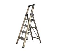 UYHBCNQD Scale a pioli Scala Pieghevole Scala a Pedale in Alluminio Portatile Scala a pioli per Applicazione Flessibile con Sgabello a Gradino di Sicurezza per l'home Office Sicuro e Pratico