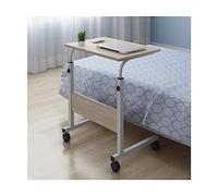 UYHBCNQD Scrivania da letto regolabile in altezza, tavolo artificiale con ruote, 60 x 40 cm, comodino moderno per letto, facile da spostare