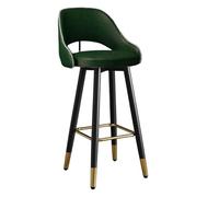 UYHBCNQD Sedie da bar moderne con schienale curvo in pelle, poggiapiedi in metallo e gambe in ottone, sgabello girevole da 200 kg, sgabello alto girevole