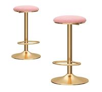 UYHBCNQD Set di 2 sgabelli da bar alti girevoli a 360°, con schienale in metallo, altezza regolabile 65-80 cm, sedia imbottita per godersi la vita