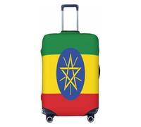 Uyhhgqw Bandiera dell'Etiopia copertura per bagagli durevole protezione antigraffio per bagagli da 45,7 a 81,3 cm, Nero , S
