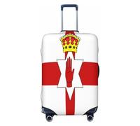 Uyhhgqw Bandiera dell'Irlanda del Nord, resistente, antigraffio, per bagagli da 45,7 a 81,3 cm, Nero , L