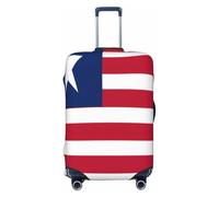 Uyhhgqw Copertura per bagagli resistente con bandiera della Liberia, antigraffio, adatta per bagagli da 45,7 a 81,3 cm, Nero , S