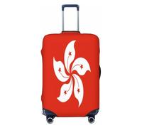 Uyhhgqw Copertura per bagagli resistente con bandiera di Hong Kong, antigraffio, adatta per bagagli da 45,7 a 81,3 cm, Nero , S