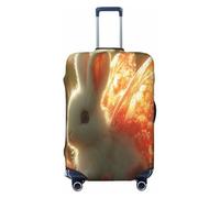 UYHhgqw Copertura per bagagli resistente con coniglio angelo, protezione antigraffio per bagagli da 45,7 a 81,3 cm, Nero , S