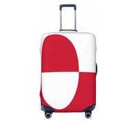 Uyhhgqw Copertura protettiva per valigie resistente con bandiera della Groenlandia, antigraffio, adatta per bagagli da 45,7 a 81,3 cm, Nero , M