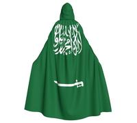 Uyhhgqw Costume da strega con bandiera dell'Arabia Saudita, mantello con cappuccio da uomo e donna, costume horror horror per Halloween, costume cosplay