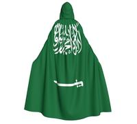 Uyhhgqw Costume da strega con bandiera dell'Arabia Saudita, mantello con cappuccio da uomo e donna, costume horror horror per Halloween, costume cosplay