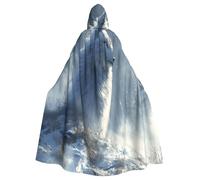 UYHhgqw Lonely Fox - Costume da strega di Halloween, mantello con cappuccio, da uomo e da donna, horror horror per Halloween