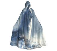UYHhgqw Lonely Fox - Costume da strega di Halloween, mantello con cappuccio, da uomo e da donna, horror horror per Halloween