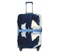 UYHhgqw Lonely Polar Bear - Copertura per valigia, resistente, antigraffio, adatta per bagagli da 45,7 a 81,3 cm, Nero , S