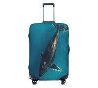 UYHhgqw Lonely Whale - Copertura per bagagli resistente, antigraffio, adatta per bagagli da 45,7 a 81,3 cm, Nero , M