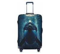 UYHhgqw Roaming Killer Whales Copertura per bagagli resistente antigraffio per bagagli da 45,7 a 81,3 cm, Nero , M