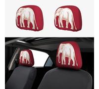 UYHhgqw Set di 2 copri poggiatesta per auto, motivo bandiera siamese, divertente ed elegante, universale, adatto per la maggior parte delle auto